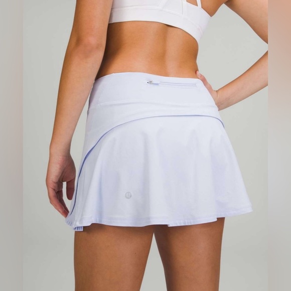 Lululemon Play Off the Pleats Mid-Rise Golf Tennis Skirt Pastel Blue Sz 10 Rare - Picture 6 of 9